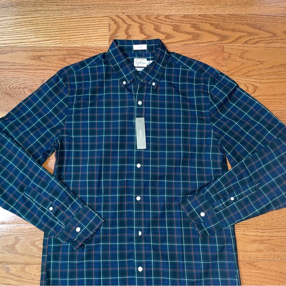 J.Crew Slim Secret Wash Poplin Cotton Shirt - Size Medium - Picture 3 of 9